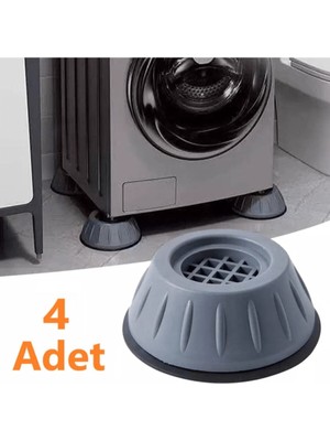Çamaşır Makinesi Titreşim Engelleyici Stoper ve Mobilya Yükseltici Takoz 4 Lü Set Tr