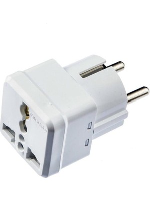 Üniversal Priz Çevirici Amerikan Priz Ingiliz Priz Türk Prize Çevirici Piriz Çevirici Beyaz