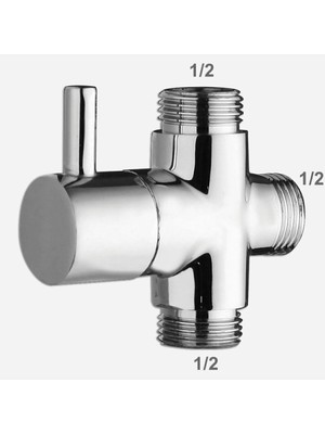 YT86 Elit Banyo Robot Duş Seti Yönlendirici Musluk 1/2x1/2x1/2 2 Yıl