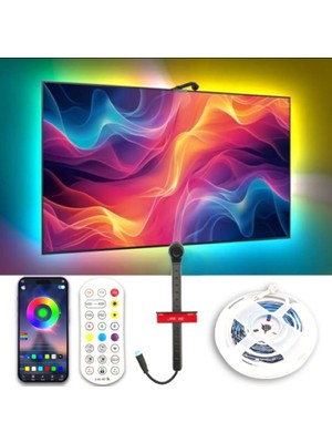 Tv Arkası LED 5 Metre Sensörlü Ambiyans 16 Milyon Renk Profosyonel Şerit LED