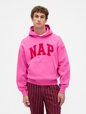 Gap Erkek Pembe Vintagesoft Nap Logo Sweatshirt