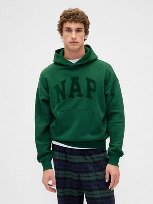Gap Erkek Yeşil Vintagesoft Nap Logo Sweatshirt