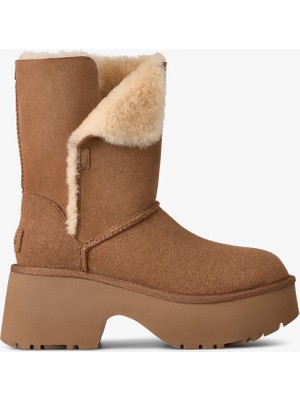 Ugg Esmee Kadın Kahverengi Bot Deri Dış Materyal Platform Topuk Şık Görünüm ve Konforlu Tasarım