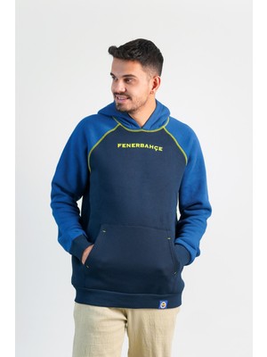 Fenerbahçe Orijinal Lacivert Kapüşonlu Sweat