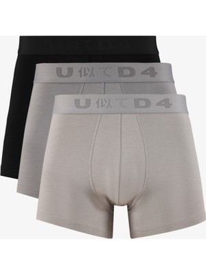 Unıted4 Classic Erkek Siyah/gri 3'lü Boxer.sga