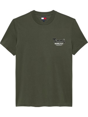 Tjm Slım Font Play Tee Erkek Yeşil T-Shirt - DM0DM22049