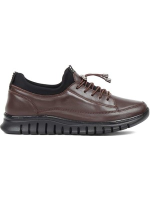 Kadın Kahverengi Bağcıklı Deri Ayakkabı