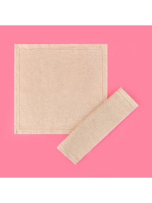Myhome Pamira 2'li Kumaş Peçete - Bej - 40X40 cm