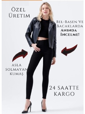 Skinny Fit Likralıyüksek Beldar Paça Pantolon