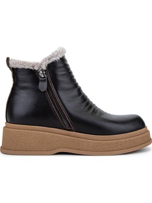 Tamer Tanca Kadın Hakiki Deri Kahverengi Casual Bot 231 1290 Bn Bot SK24-25 A.kahve Dr