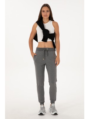 U.S. Polo Assn. Kadın Antrasit Melanj Jogger Eşofman Altı 50314364-VR081