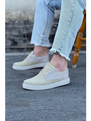 Bej Triko Erkek Casual Ayakkabı