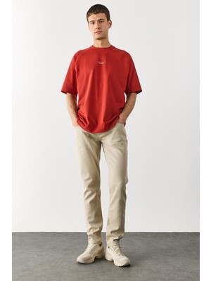 Edward Slim Straight Renkli Jean Pantolon-Taş