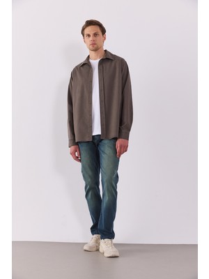 Daniel Green Overdye Straight Fit Jean Pantolon-Green Overdye