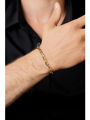 14 Ayar Altın Yengeç Bileklik Erkek 6.40 mm