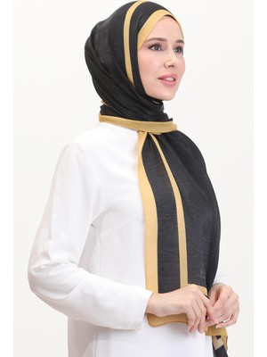 Kehribar Şal 70240-09 Siyah Hardal