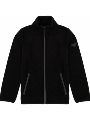 U.S. Polo Assn. Erkek Çocuk Siyah Fermuarlı Sweatshirt 50313853-VR046