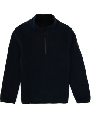 U.S. Polo Assn. Erkek Çocuk Lacivert Fermuar Yaka Sweatshirt 50313841-VR033