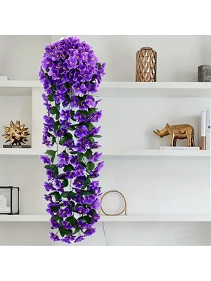 Yapay Çiçek Sarkan Menekşe Balkon,duvar Süsü 70 cm Mor