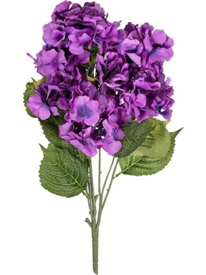 Yapay 5 Dallı Ortanca Demeti 50 cm Mor