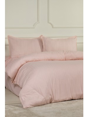 Elart Diana Nevresim Takımı King Size Ranforce Lastikli Çarşaf 4 Parça (240X220 Cm) Pudra