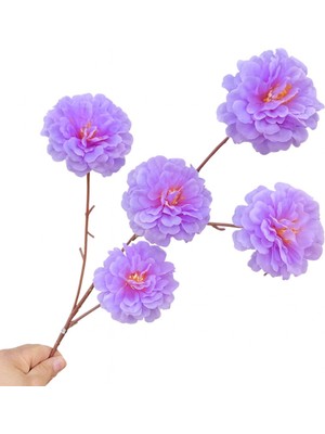 Yapay Çiçek Acık Şakayık 5 Li 80 cm Acık Mor