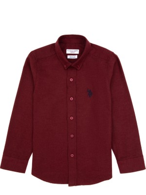 U.s. Polo Assn. Erkek Çocuk Bordo Gömlek Basic 50316769-VR014