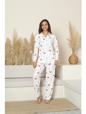 Desenli Kadın Pijama Takımı 14104