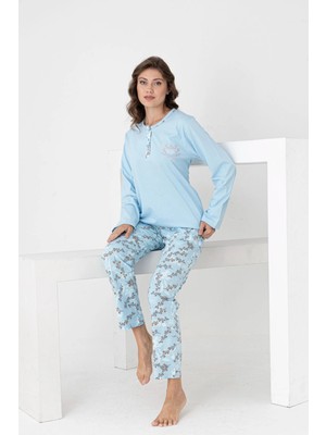 Desenli Kadın Pijama Takımı 3102