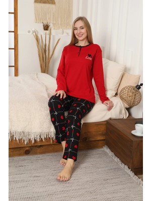 Desenli Kadın Pijama Takımı 10093