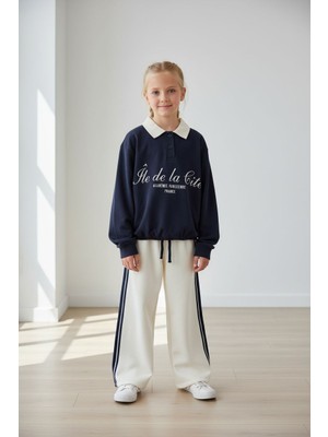 Barbosa Kız Çoçuk Pamuklu 2 'li Şardonsuz Sweatshirt Eşortman Takımı