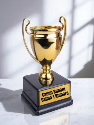 Canım Babam Yazılı Ödül Başarı Şampiyonluk Kupası - Babaya Hediyelik Hediye Kutusu Eşyası