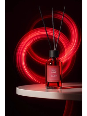 Secret of Love Bellisima Tekli Oda Kokusu Çubuklu Kırmızı Bambu Malzemeden 50 ml Ferahlatıcı Aroma