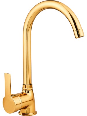 Gold Delta Mutfak Bataryası Eviye Çeşmesi Pirinç