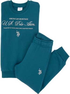 U.S. Polo Assn. Erkek Çocuk Koyu Yeşil Eşofman Takımı 50318686-VR101