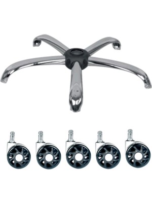 Elayce Ofis Yıldız Krom Ayak Ithal Tekerlek Ofis Oyuncu Koltuğu Parçaları