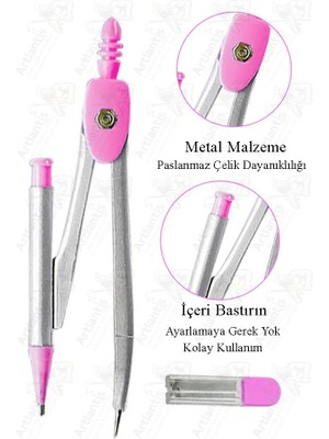 Artlantis Metal Pergel 0.7 Uçlu 1 Adet Tekil Ürün Paslanmaz Çelik Dayanıklılığı ile