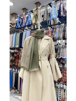 Gölge Geçiş Şal Yeşil Bej