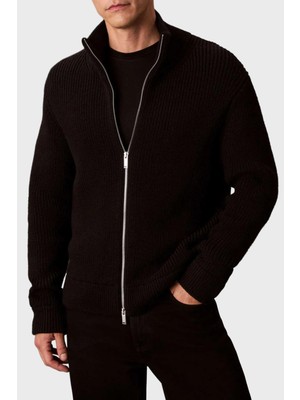 Calvin Klein Fitilli Yün Karışımlı Regular Fit Dik Yaka Fermuarlı Hırka LV04LD305GUB1 Erkek Hırka LV04LD305G Ub1