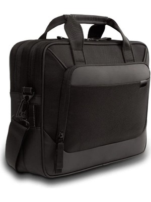 Ecoloop Pro Classic 14" Notebook Çantası – Suya Dayanıklı Geri Dönüştürülmüş Malzeme, 3 Bölmeli, Darbe Korumalı, Hafif ve Ergonomik Laptop Evrak Çantası, Siyah | CC5425C