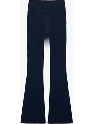 Ispanyol Paça Slim Fit Yüksek Bel Spor Tayt