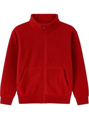 Erkek Kırmızı Polar Full Zip Fermuarlı Kırmızı Erkek Polar Kırmızı Polar
