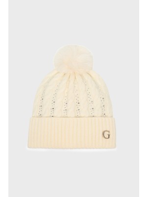 Guess Knitted Taşlı Örgülü Bere AW5385POL01 Bayan Bere AW5385 POL01 Whı