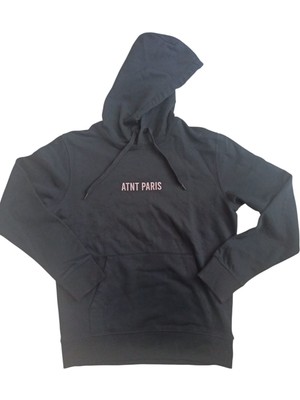 Atnt Paris Hoodie Anti School, Atnt Paris Siyah Kapüşonlu Sweatshirt-Hoodie Anti School Temalı