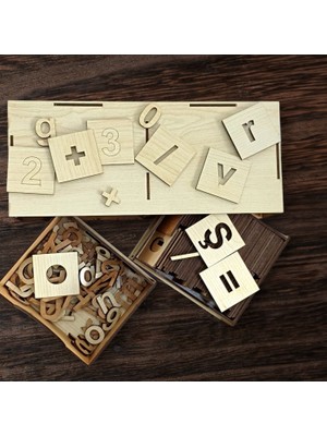 Ahşap Harf ve Rakam Öğrenme Seti