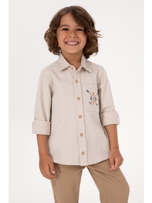 U.s. Polo Assn. Erkek Çocuk Taş Gömlek Desenli 50316681-VR049