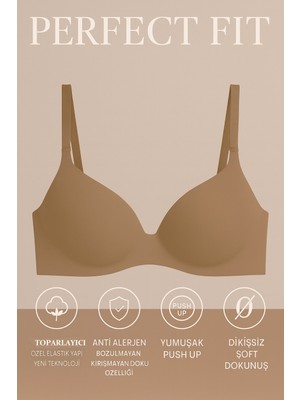 Dikişsiz Toparlayıcı Sütyen • Yumuşak Push-Up • Anti Alerjen Rahat Sütyen