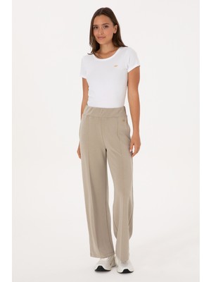 U.S. Polo Assn. Kadın Açık Haki Modal Karışımlı Loose Fit Eşofman Altı 50307761-VR183