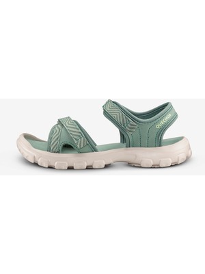 Quechua Çocuk Outdoor Sandalet - Haki/sarı - 32/37 Numara - MH100