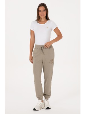 U.S. Polo Assn. Kadın Açık Haki Jogger Eşofman Altı 50307788-VR183
